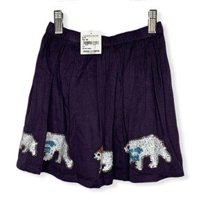 NWT Mini Boden Polar Bear Applique Skirt 5/6